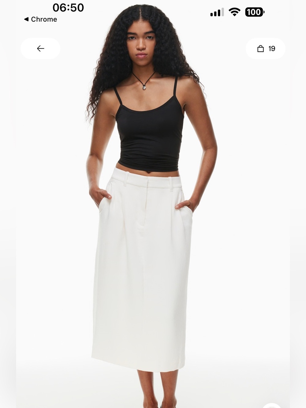 Aritzia wilfred Effortless skirt Neutral Beige A-Line Midi-maxi Skirt crepette